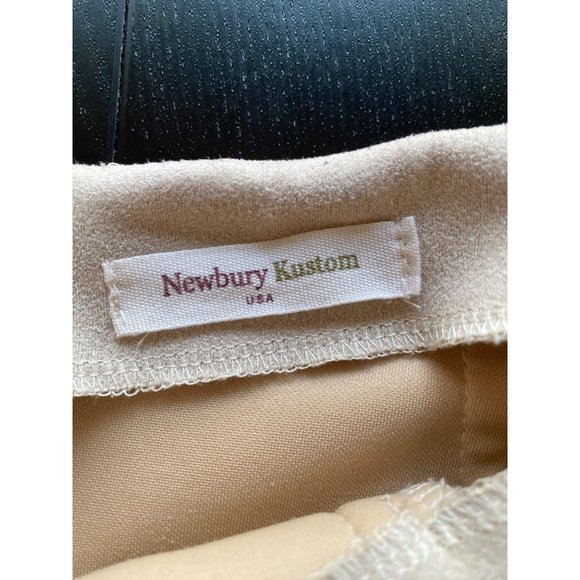 Newbury Kustom Mini Skirt Womens Medium Cream Buttery Soft Corset Tie A-line - Picture 3 of 16